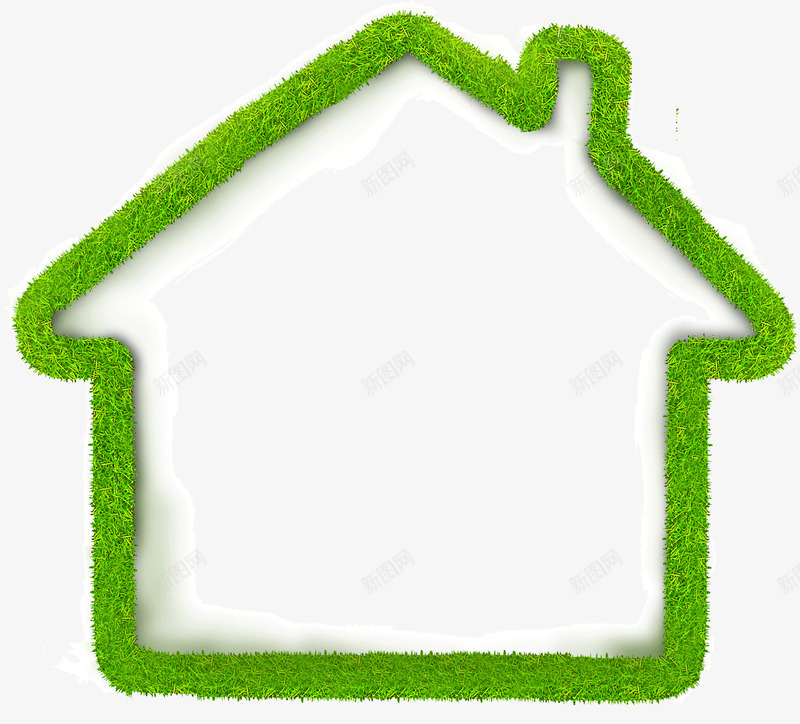 创意环保绿色房子png免抠素材_新图网 https://ixintu.com 创意 房子 环保 绿色 设计