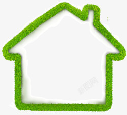 创意环保绿色房子素材