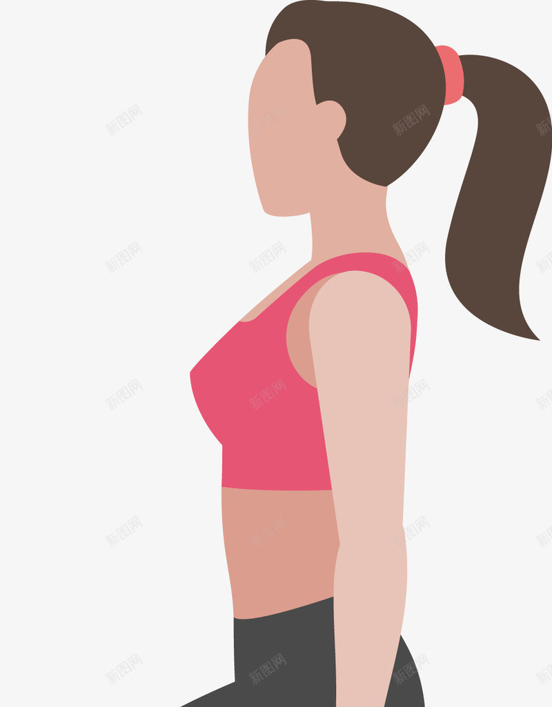 女士抬腿锻炼矢量图eps免抠素材_新图网 https://ixintu.com 体力 健身 瘦身 运动 锻炼 矢量图
