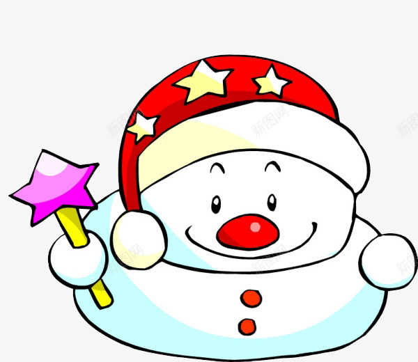 圣诞节卡通小雪人png免抠素材_新图网 https://ixintu.com 卡通人物 圣诞节素材 小雪人 戴帽雪人