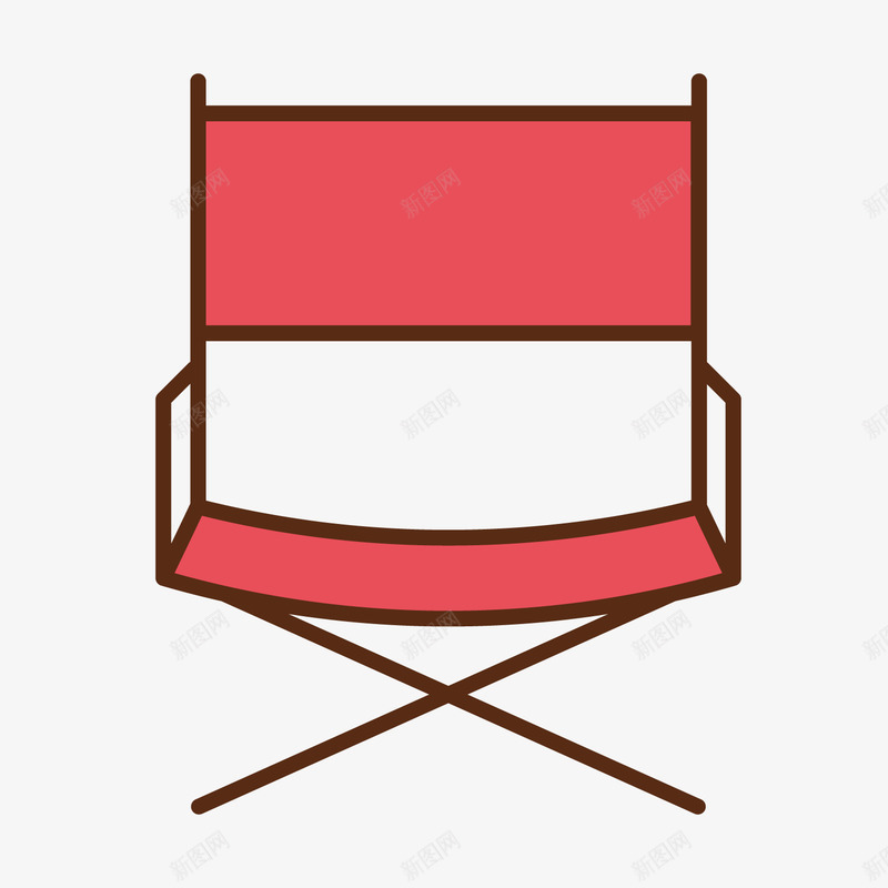 红色手绘座位椅子元素矢量图ai免抠素材_新图网 https://ixintu.com 座位 弧度 弯曲 扁平化 手绘 支撑 椅子 红色 矢量图