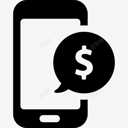 手机图标png_新图网 https://ixintu.com 手机 技术 智能手机 移动电话 美元符号 聊天 谈话