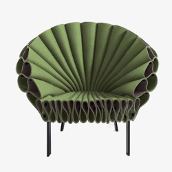 深绿色折叠椅子素材