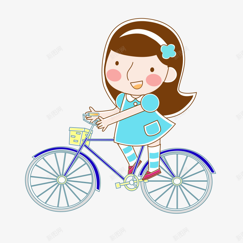 卡通手绘骑自行车的女孩png免抠素材_新图网 https://ixintu.com 卡通人物 卡通儿童 卡通手绘骑自行车的女孩 手绘女孩 手绘女生 简笔画 素描 自行车