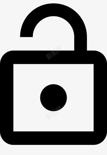 锁打开材料芯图标png_新图网 https://ixintu.com Lock open 打开 英文开业 锁
