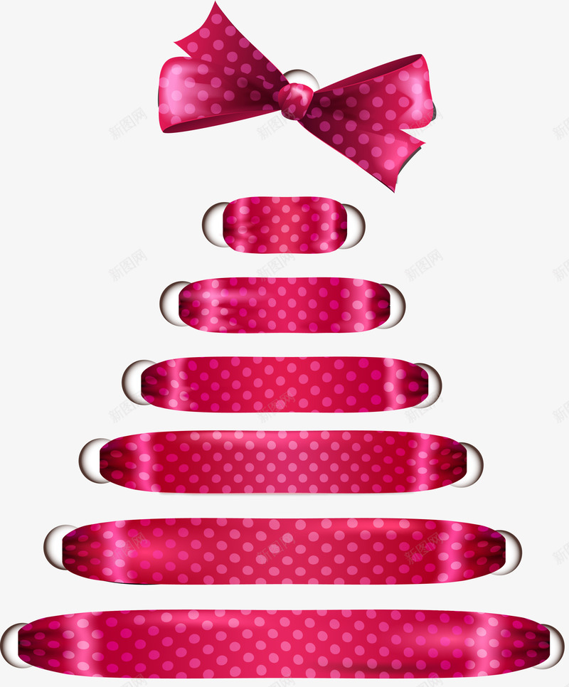 紫色闪耀蝴蝶结圣诞树png免抠素材_新图网 https://ixintu.com 冬日树木 圣诞快乐 圣诞树 圣诞节 装饰图案 鞋带圣诞树