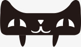 双十一活动天猫黑色卡通小图标图标