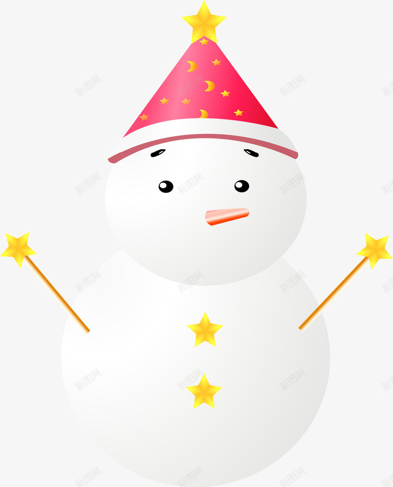小雪人png免抠素材_新图网 https://ixintu.com 创意雪堆 圣诞节 带帽子 平安夜 星星 雪堆