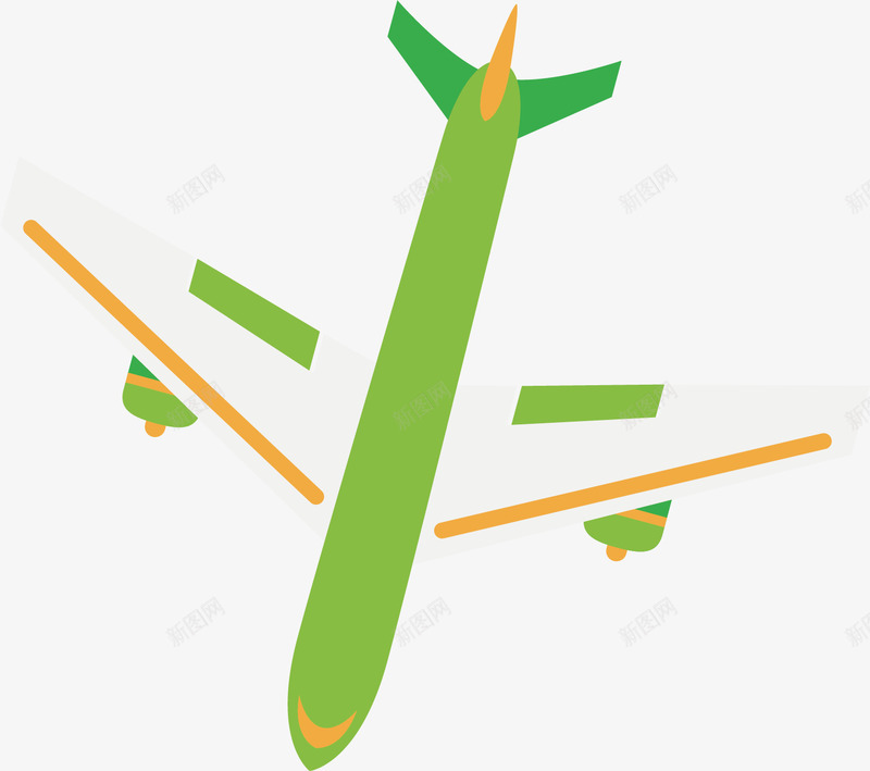 绿色的飞机模型矢量图ai免抠素材_新图网 https://ixintu.com 卡通 手绘 拼装 玩具 航模 飞机 飞行 矢量图