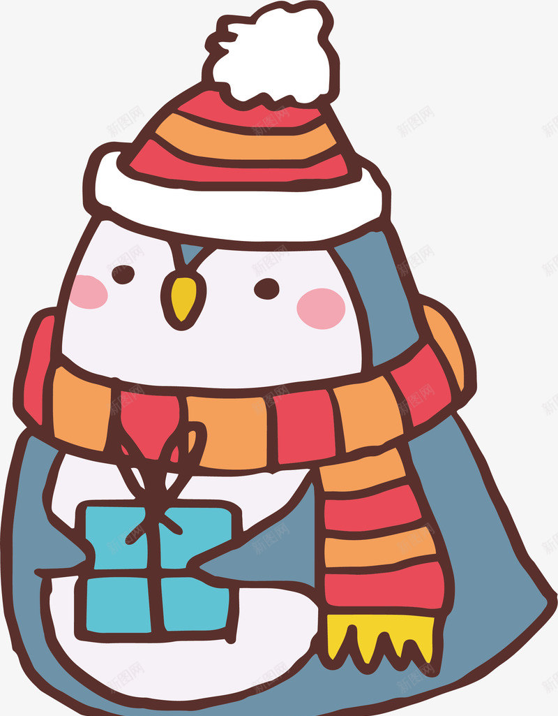 送礼物的小企鹅矢量图ai免抠素材_新图网 https://ixintu.com 企鹅 圣诞礼物 圣诞节 小企鹅 矢量png 送礼物 矢量图