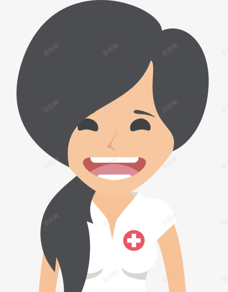国际护士节开心的护士png免抠素材_新图网 https://ixintu.com 哈哈大笑 国际护士节 开心的护士 护士姐姐 美丽护士 长发女孩