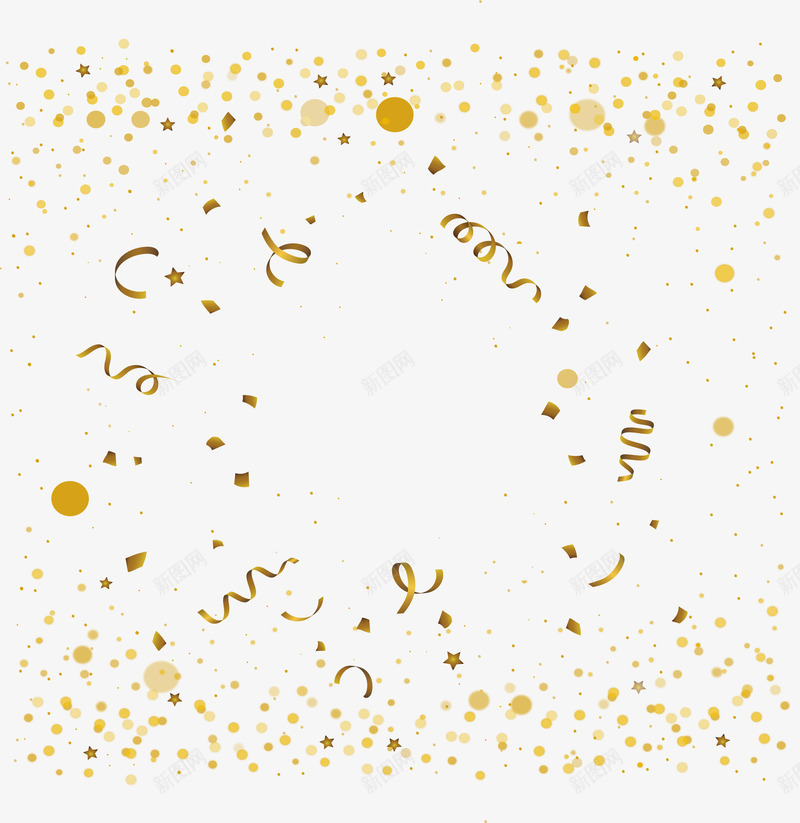 漂浮的金色飘带矢量图ai免抠素材_新图网 https://ixintu.com 动态飘带 彩带花纹 矢量png 矢量图 织带 螺旋彩带 金色彩带 金色飘带 飘带