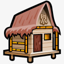 海滩小屋号的时间png免抠素材_新图网 https://ixintu.com beach cabana 小屋 海滩