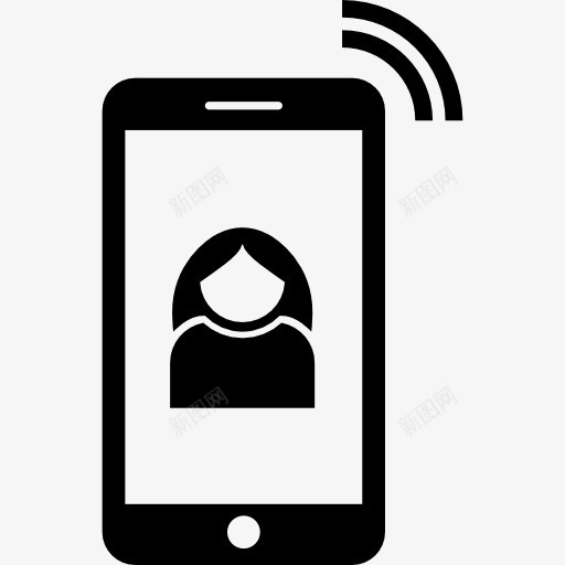 女孩的电话图标png_新图网 https://ixintu.com 图片 女孩的电话 工具和器具 手机 智能手机 移动电话
