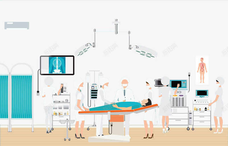 正在手术的手术室png免抠素材_新图网 https://ixintu.com 医生 手术 手术室 护士 高清免扣素材