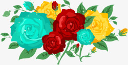 红玫瑰花骨朵美丽鲜花高清图片