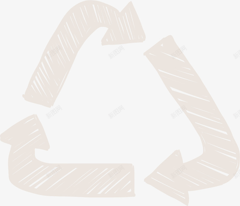 浅色循环使用标志png免抠素材_新图网 https://ixintu.com 回收标志 循环使用 循环标志 浅色 装饰图案