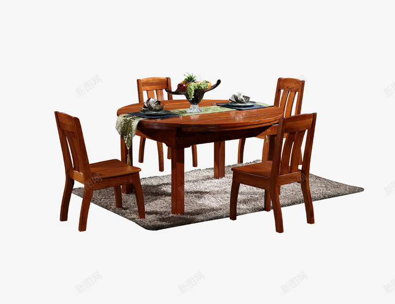 桌椅png免抠素材_新图网 https://ixintu.com 家具 家装 木桌椅 椅子 餐桌