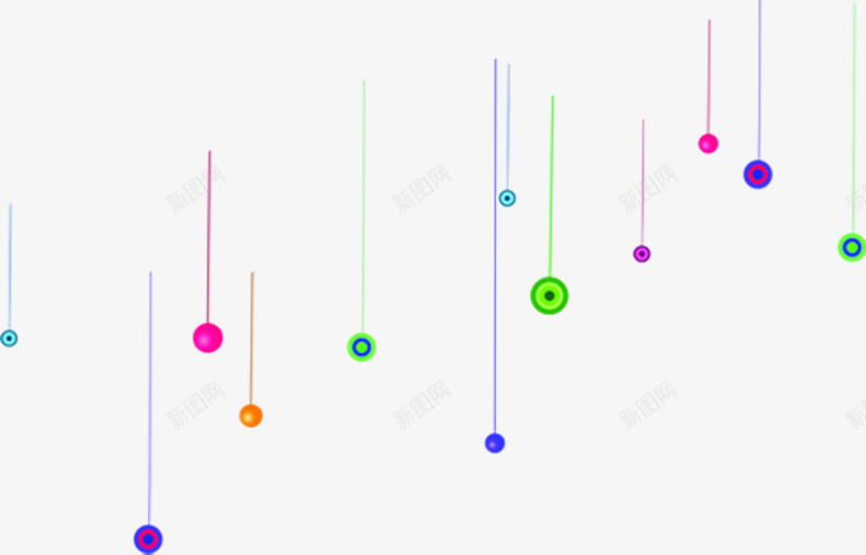 彩色卡通手绘漂浮圆点png免抠素材_新图网 https://ixintu.com 卡通 圆点 彩色 漂浮