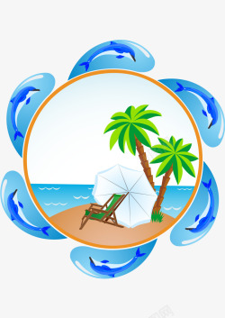 海岛椰子椰树旅游夏日素材