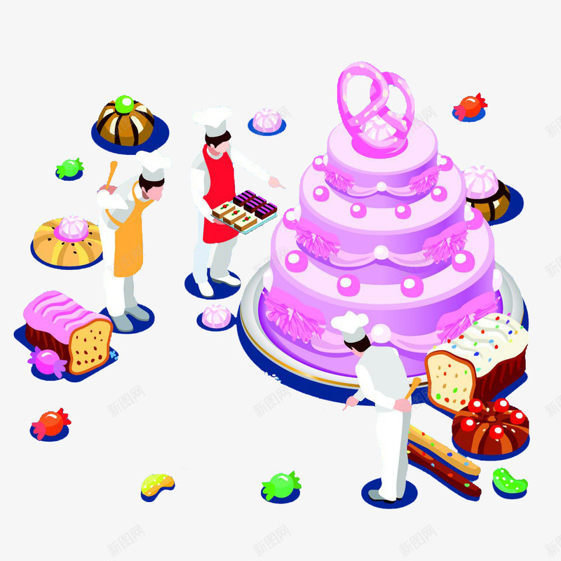 正在做蛋糕的厨师png免抠素材_新图网 https://ixintu.com 卡通厨师 厨师 大厨师 平面 甜食 男人 美食 蛋糕 面包 面试