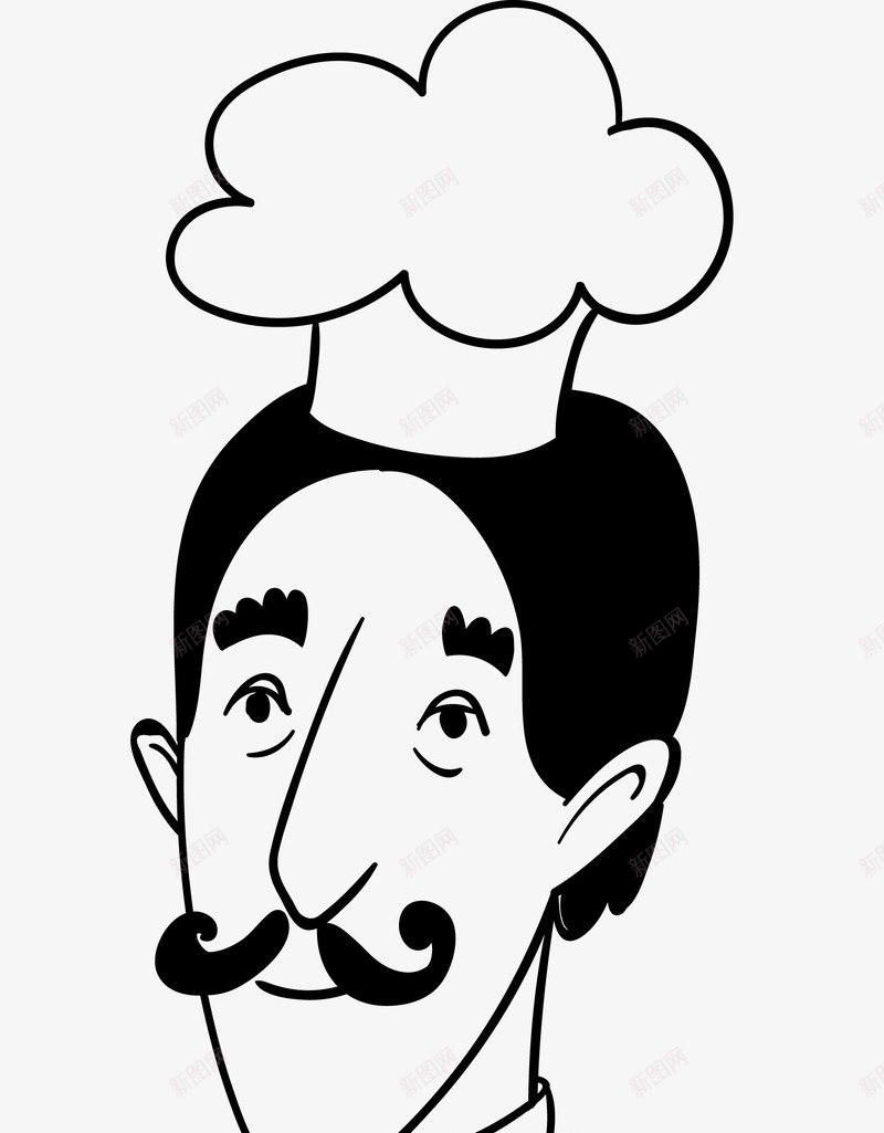 手绘男性厨师头像矢量图图标ai_新图网 https://ixintu.com 人物 卡通人物 卡通男人 厨师 手绘男人 男人 男人人物 男人头像 男人手绘 男孩 职员 矢量图