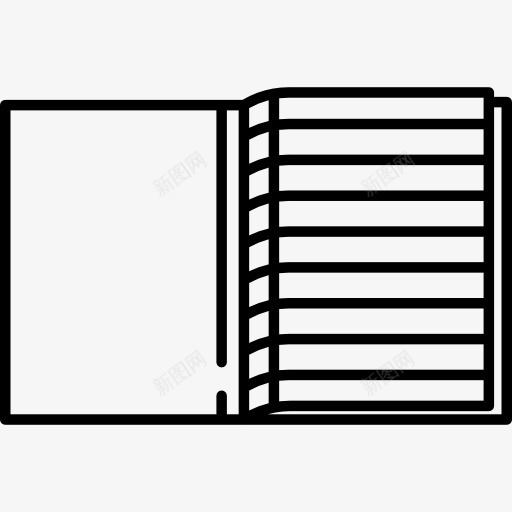 打开笔记本图标png_新图网 https://ixintu.com 写作 学习 学校的学习材料 学生 教育 记事本