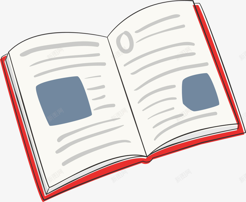 开学季打开的书本png免抠素材_新图网 https://ixintu.com 学习用品 开学季 打开的书本 教育 红色书本 翻开的书本