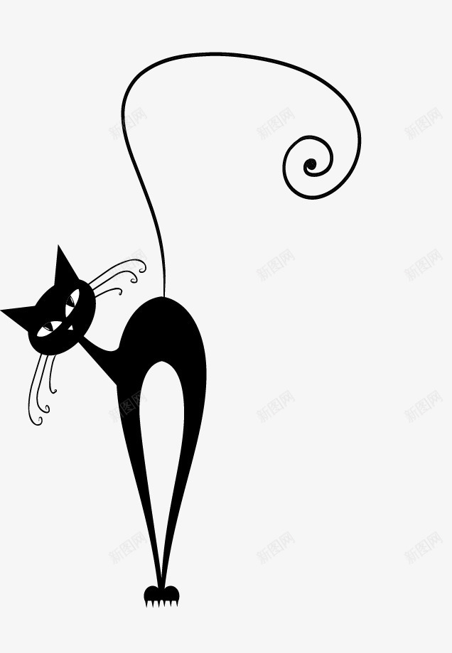 可爱卡通黑色小猫咪图标png_新图网 https://ixintu.com PNG 卡通 可爱 小猫咪 黑色