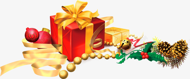 圣诞节礼盒丝带装饰png免抠素材_新图网 https://ixintu.com 丝带 圣诞节 礼盒 装饰