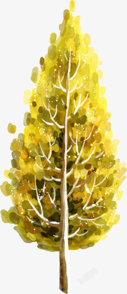 黄色成熟大树美景素材