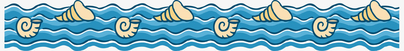海水中的贝壳png免抠素材_新图网 https://ixintu.com 卡通 手绘 波浪 海水 漂浮 白色 简图 蓝色 贝壳
