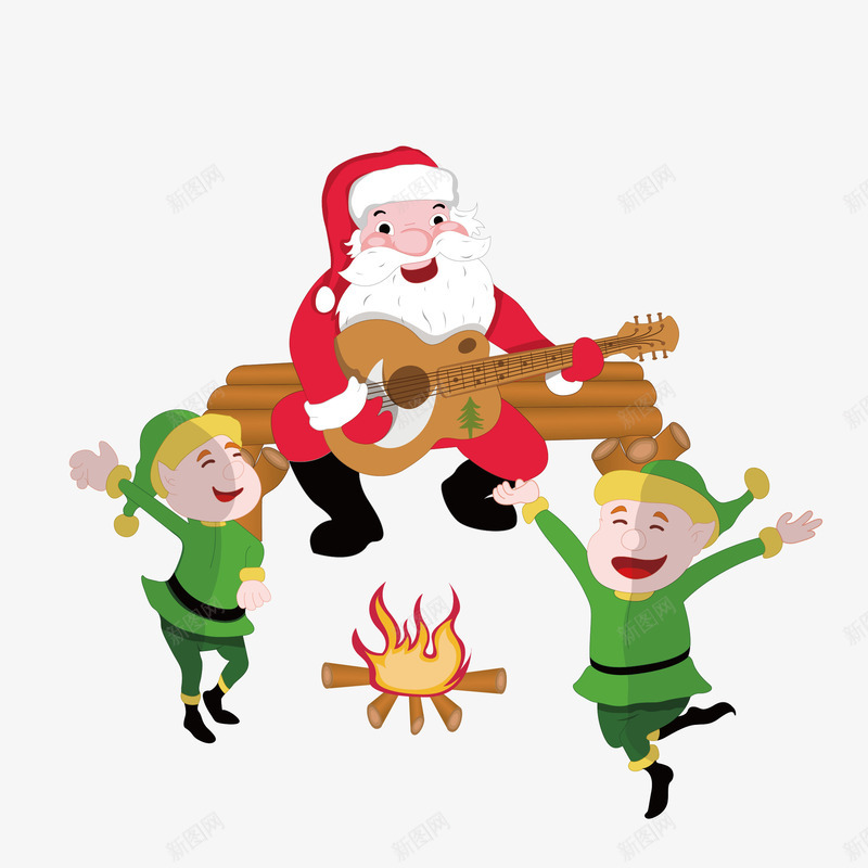 圣诞老人弹吉它png免抠素材_新图网 https://ixintu.com 嘉年华 圣诞嘉年华 圣诞快乐 圣诞老人弹吉它 圣诞节 圣诞节晚会 平安夜 晚会 篝火晚会 迎圣诞
