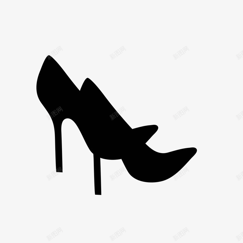 女士高跟鞋剪影png免抠素材_新图网 https://ixintu.com 女士高跟鞋剪影 平面设计 时尚 鞋子