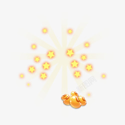 黄金豆漂浮星星高清图片