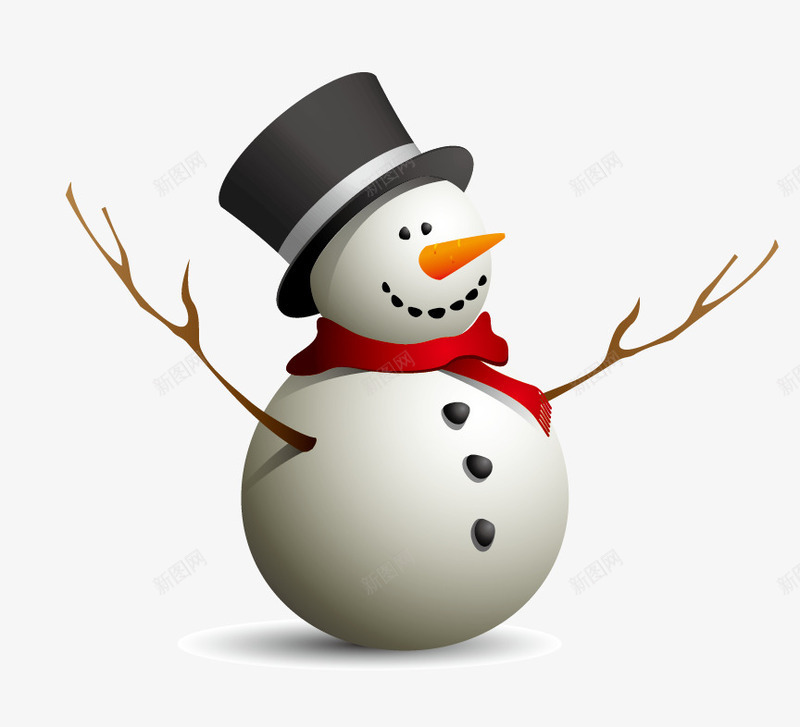 圣诞节雪人png免抠素材_新图网 https://ixintu.com 圣诞节素材 圣诞节素材雪人 白色 雪人