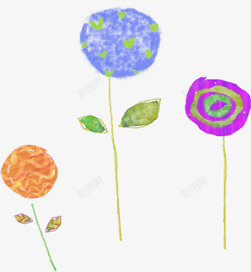 手绘艺术美丽花朵创意png免抠素材_新图网 https://ixintu.com 创意 美丽 艺术 花朵