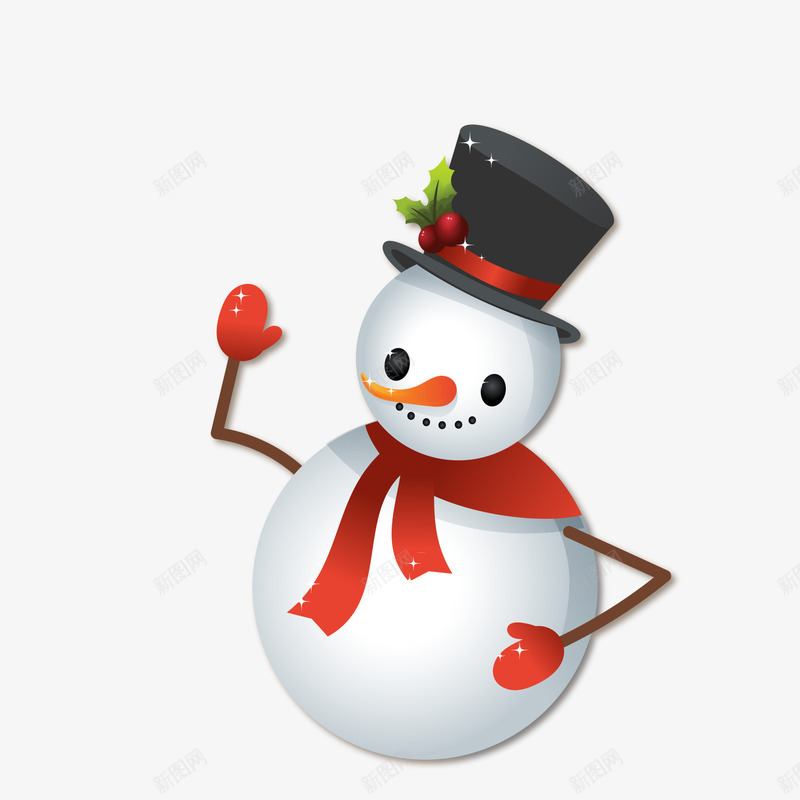 戴帽子的雪人png免抠素材_新图网 https://ixintu.com 圣诞雪人 戴帽子的雪人 雪人免费png下载
