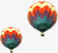 天空飘浮氢气球热气球素材