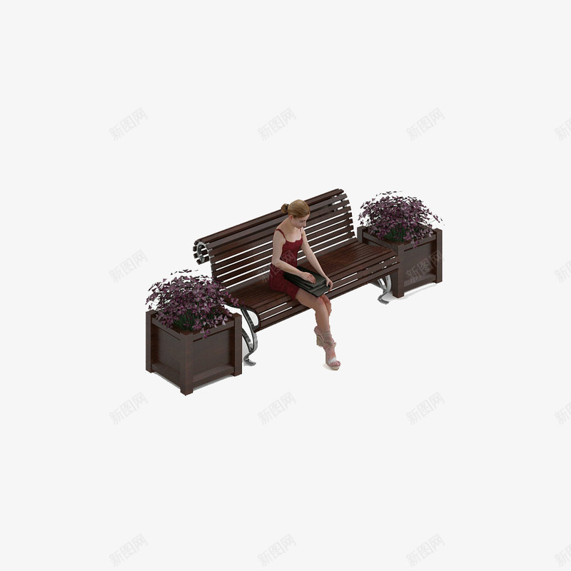 3D室外椅子psd免抠素材_新图网 https://ixintu.com 3D 室外 椅子 花园
