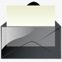 邮件黑色信封消息电子邮件信透明素材