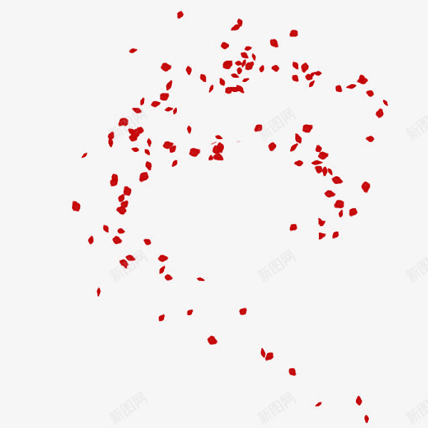 红色花瓣不规则漂浮装饰png免抠素材_新图网 https://ixintu.com 不规则 漂浮 红色 花瓣 装饰