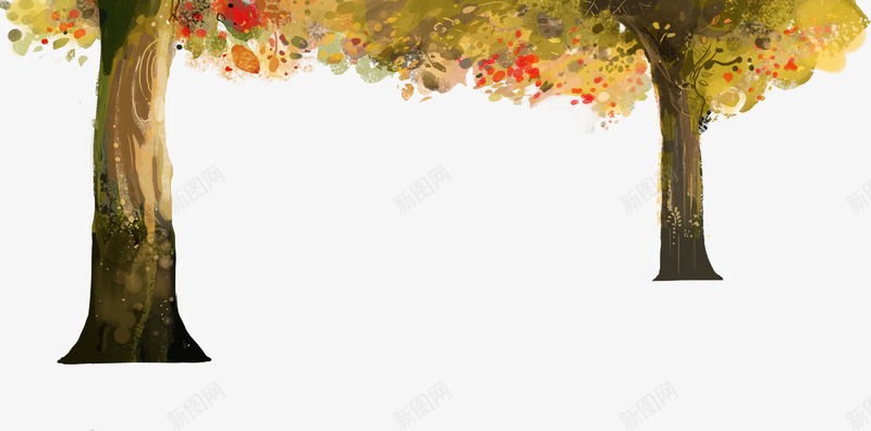 秋季黄色大树风景png免抠素材_新图网 https://ixintu.com 大树 秋季 风景 黄色