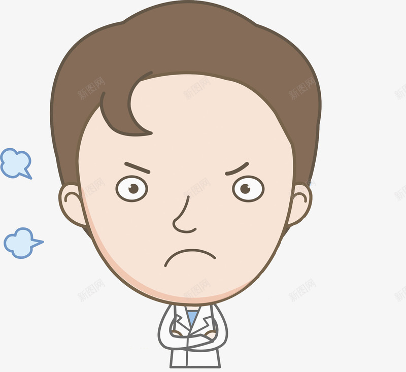 生气的男人png免抠素材_新图网 https://ixintu.com 医生 卡通 帅气的 愤怒的 插图 生气的 男人