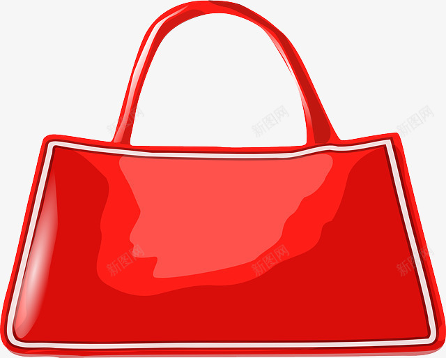 红色女士手提包png免抠素材_新图网 https://ixintu.com 图案设计 手提包 皮包 红色的包包