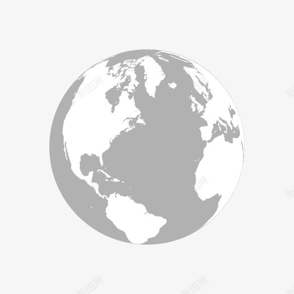 科技感地球png免抠素材_新图网 https://ixintu.com 卡通 地球 手绘 时尚 灰色 现代 科技