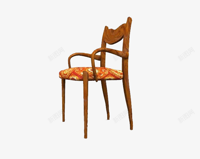 红花色坐垫靠背椅png免抠素材_新图网 https://ixintu.com 产品实物 木质板凳 椅子 花色 靠背椅 餐桌椅