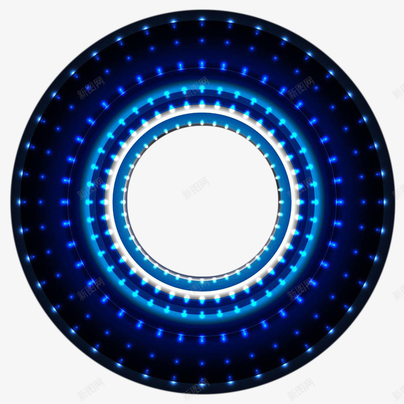 蓝色科技圆环边框png免抠素材_新图网 https://ixintu.com 圆型边框 科技 科技蓝圆边框 蓝色圆环 蓝色边框