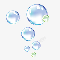 水泡素材蓝色漂浮水泡小气泡矢量图高清图片
