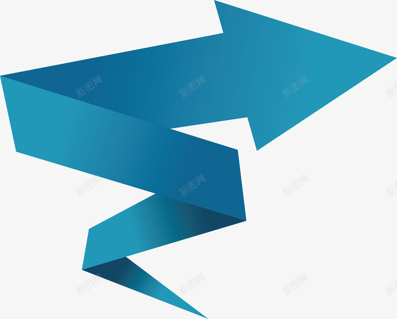 折叠logo箭头矢量图图标ai_新图网 https://ixintu.com 商务 商务设计 折叠 箭头 箭头设计 蓝色 矢量图